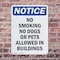 Signmission No Smoking No Dogs Or Pets Allowed OSHA Notice Sign, Plastic, 7in W x 10in L, 2PK OS-2PACK-NS-P-710-V-14805 - alternate 5